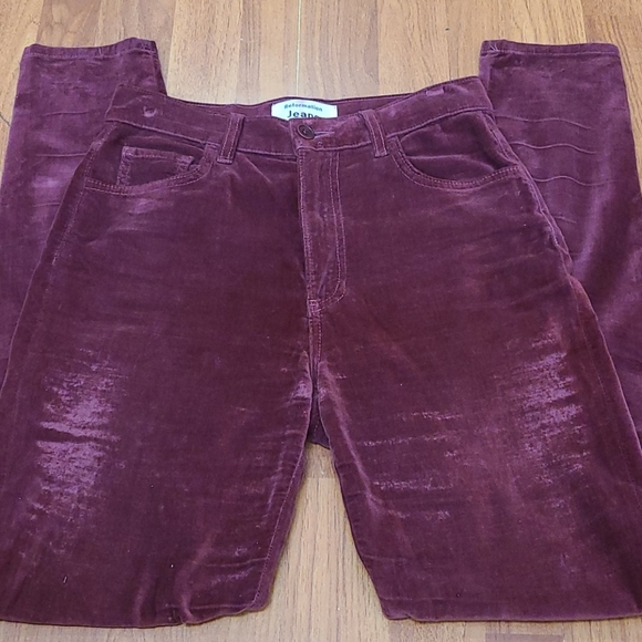 Reformation Velvet Wine Red Rebecca Pant Size 27 - Picture 6 of 8